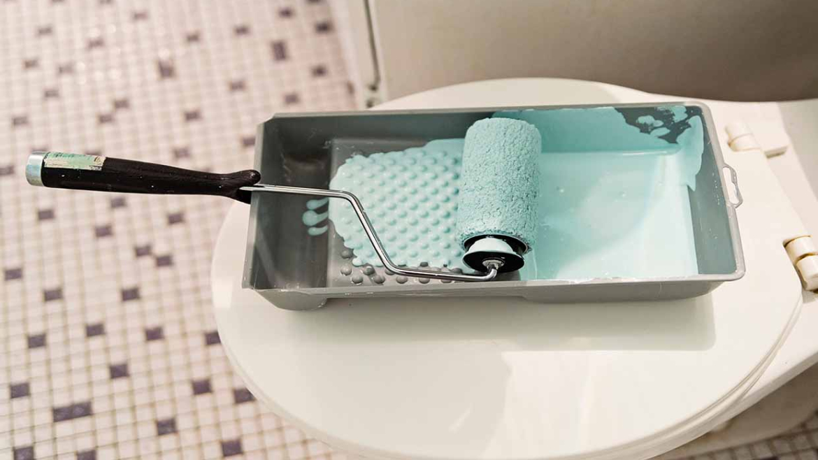 Painting a bathroom